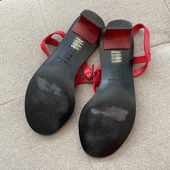 ANINE BING Remi strappy sandal in red - Picture 4 of 13